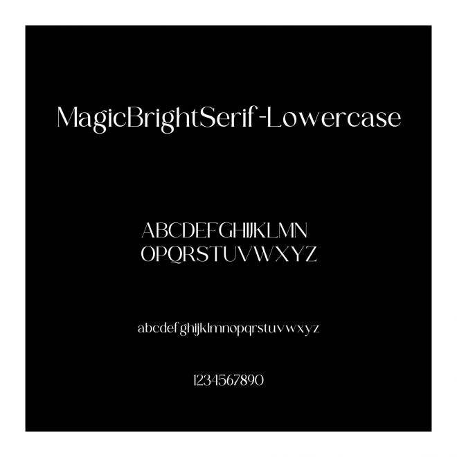 MagicBrightSerif-Lowercase