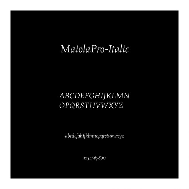 MaiolaPro-Italic