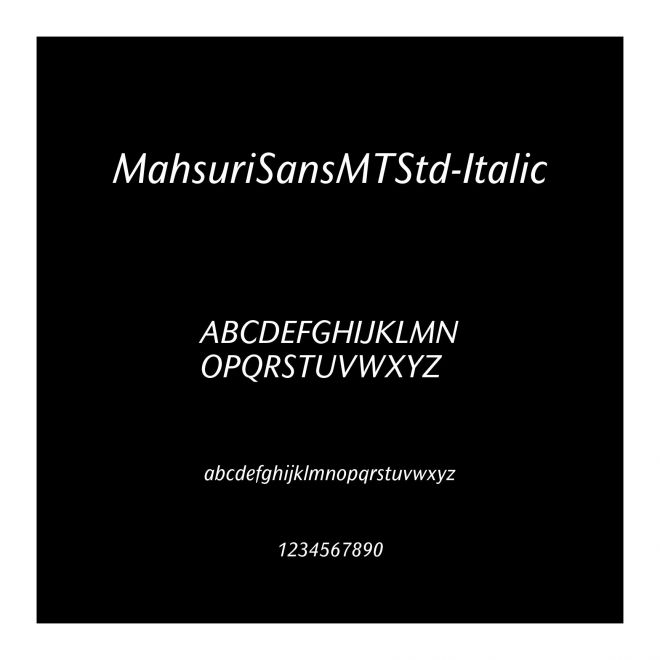 MahsuriSansMTStd-Italic