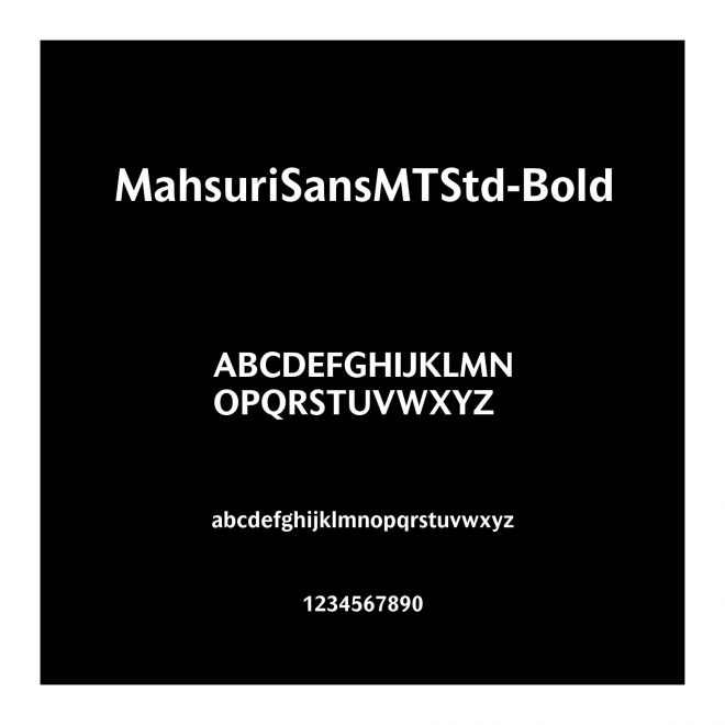 MahsuriSansMTStd-Bold