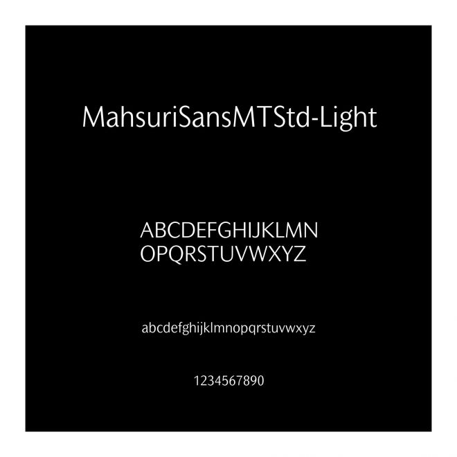 MahsuriSansMTStd-Light