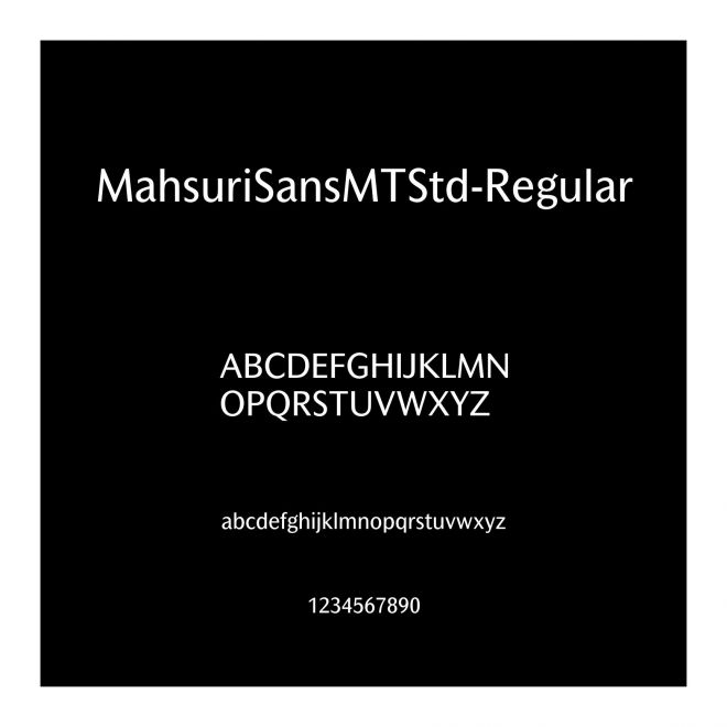 MahsuriSansMTStd-Regular