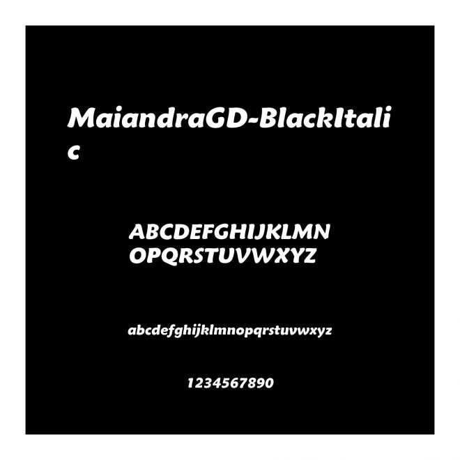 MaiandraGD-BlackItalic