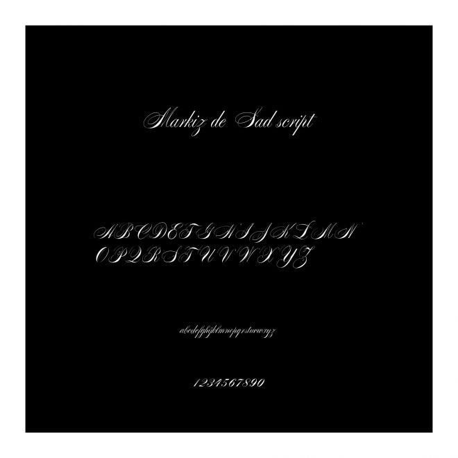 Markiz de Sad script