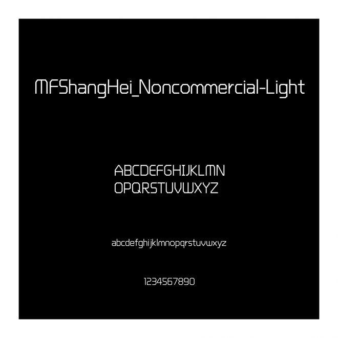 MFShangHei_Noncommercial-Light