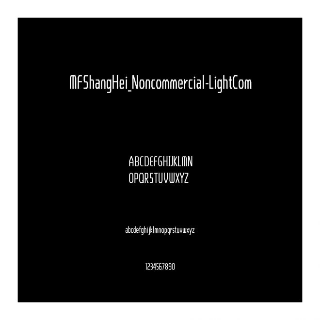 MFShangHei_Noncommercial-LightCom