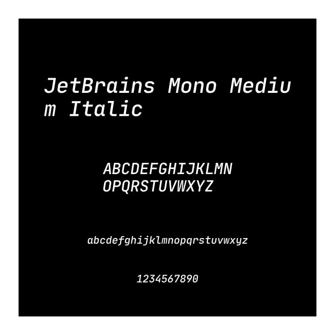JetBrains Mono Medium Italic
