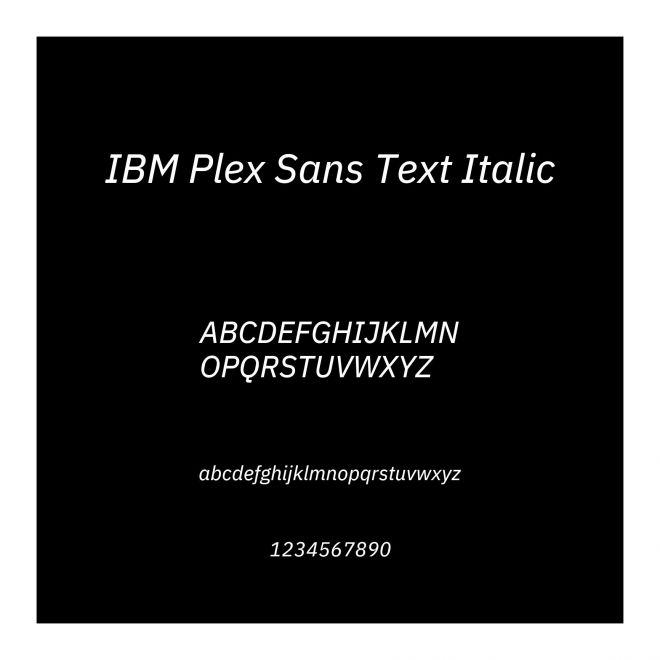 IBM Plex Sans Text Italic