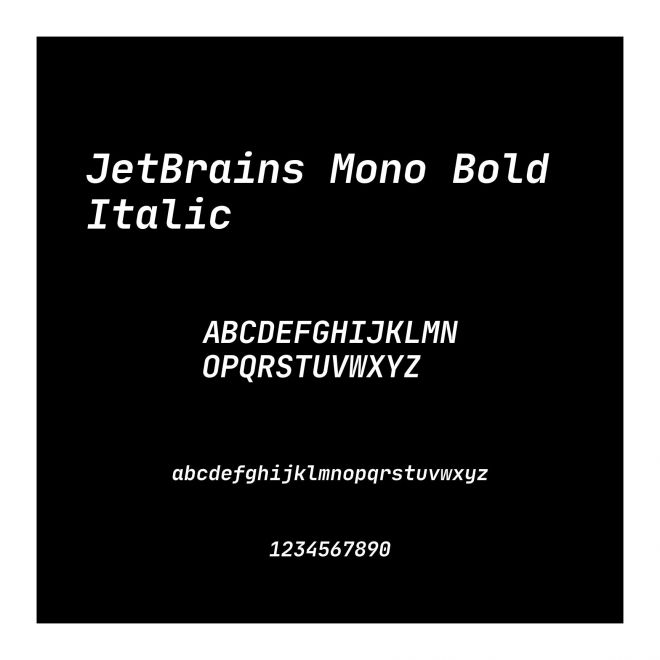 JetBrains Mono Bold Italic