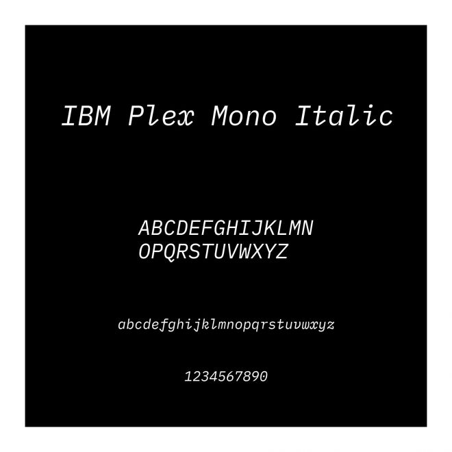 IBM Plex Mono Italic