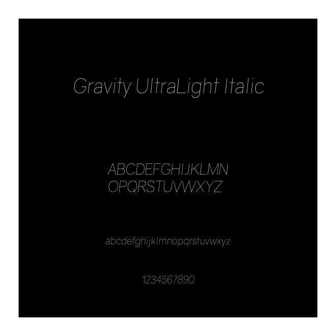 Gravity UltraLight Italic