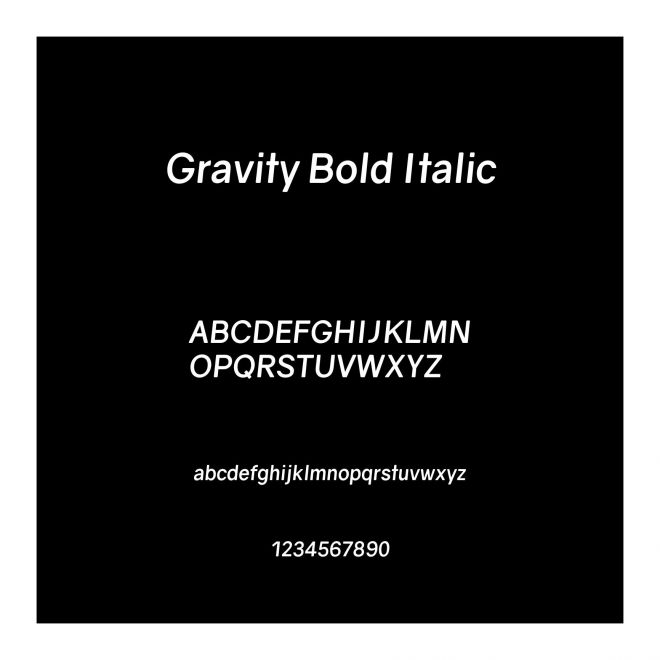 Gravity Bold Italic