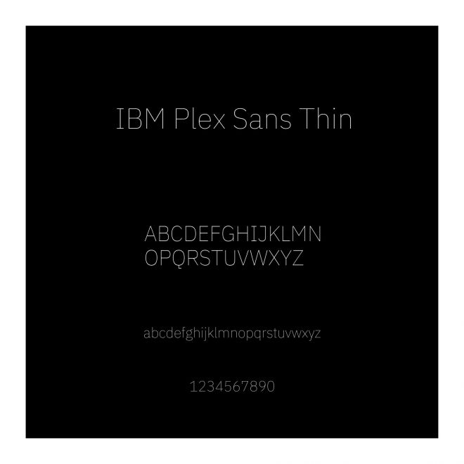 IBM Plex Sans Thin
