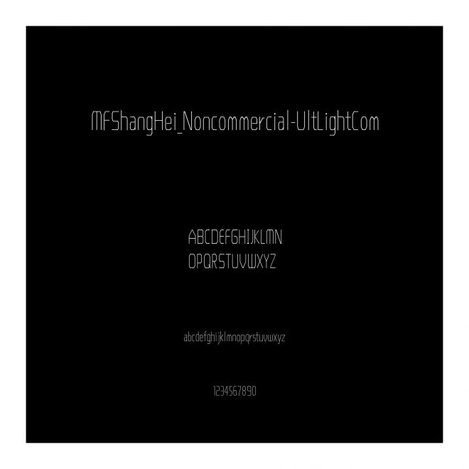 MFShangHei_Noncommercial-UltLightCom