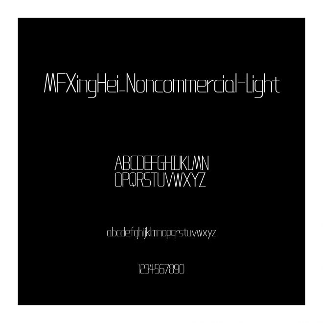 MFXingHei_Noncommercial-Light