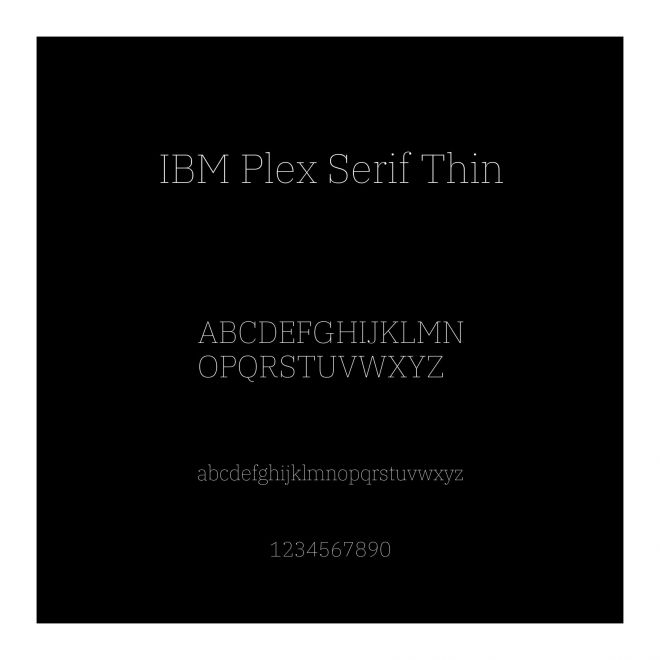 IBM Plex Serif Thin