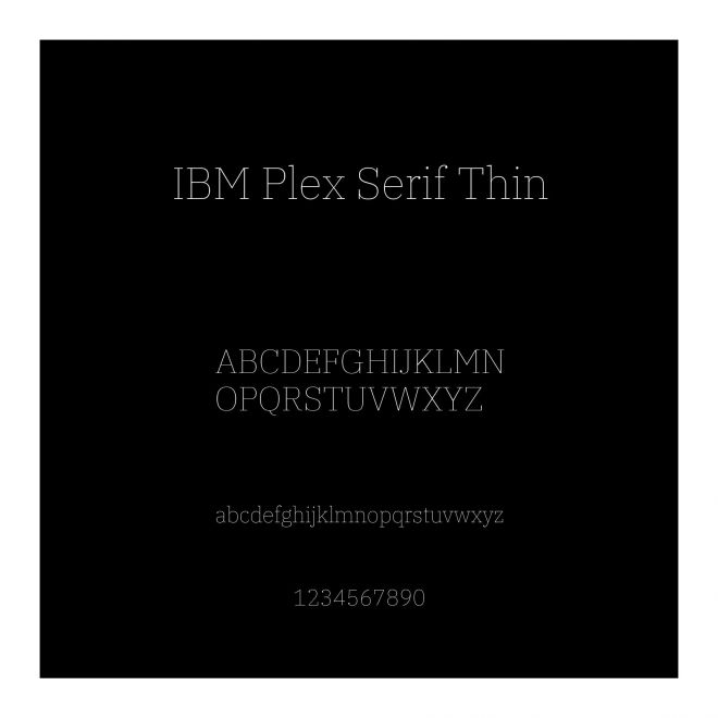 IBM Plex Serif Thin