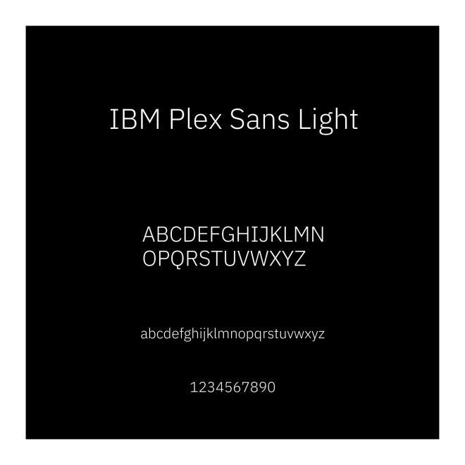 IBM Plex Sans Light