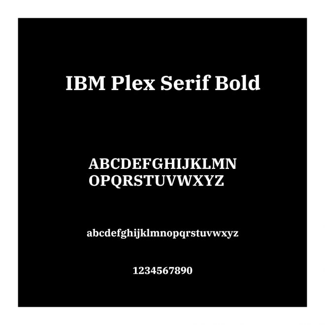 IBM Plex Serif Bold