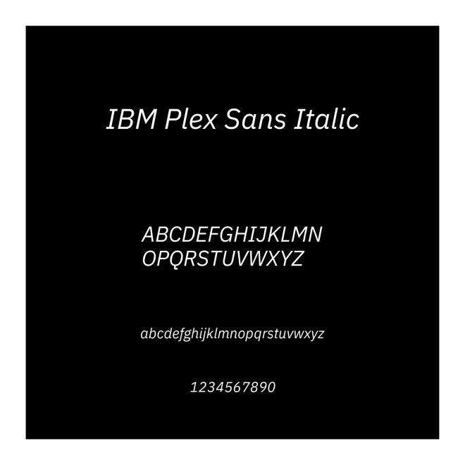 IBM Plex Sans Italic