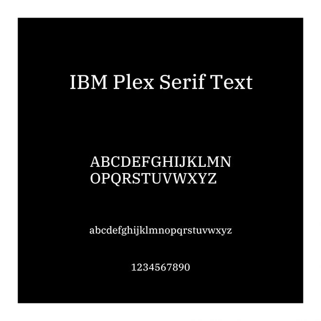 IBM Plex Serif Text