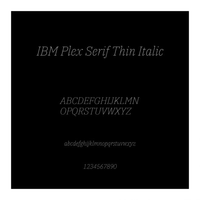 IBM Plex Serif Thin Italic