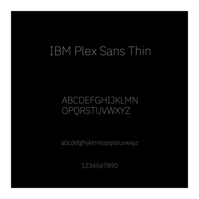 IBM Plex Sans Thin