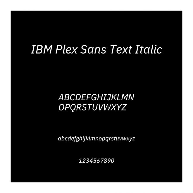 IBM Plex Sans Text Italic
