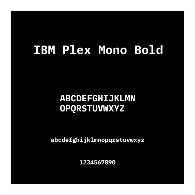 IBM Plex Mono Bold