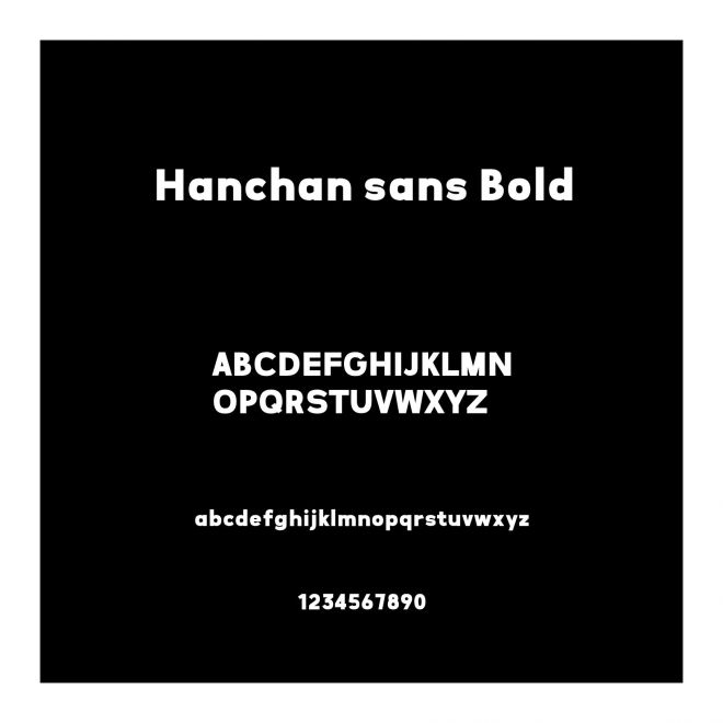 Hanchan sans Bold