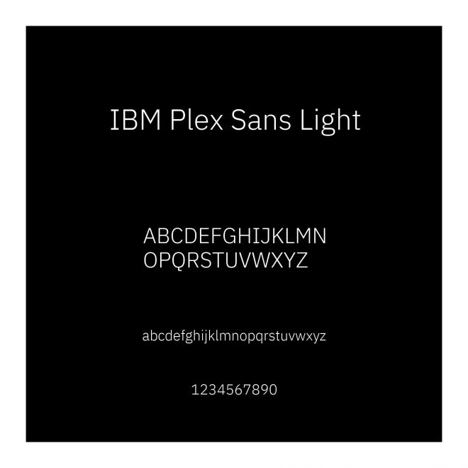 IBM Plex Sans Light