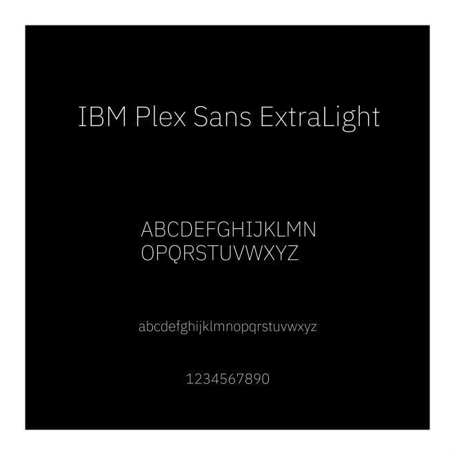 IBM Plex Sans ExtraLight