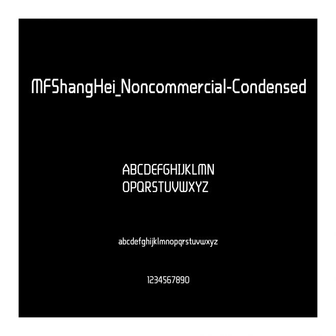 MFShangHei_Noncommercial-Condensed