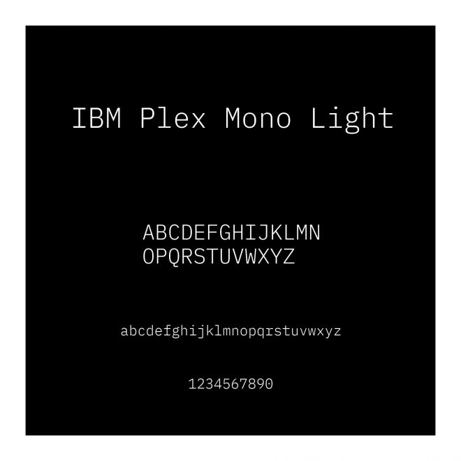 IBM Plex Mono Light