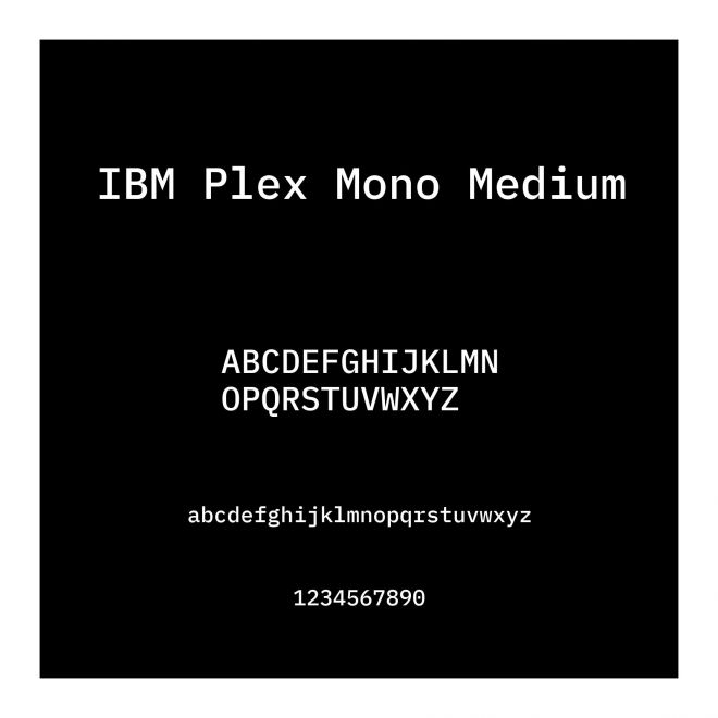 IBM Plex Mono Medium