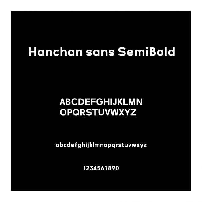 Hanchan sans SemiBold