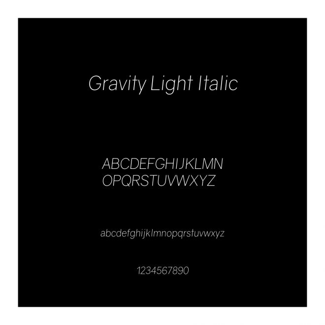 Gravity Light Italic