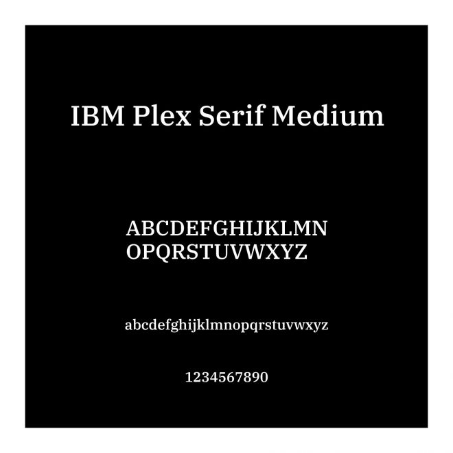 IBM Plex Serif Medium