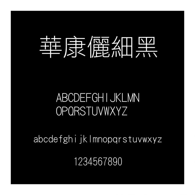 華康儷細黑