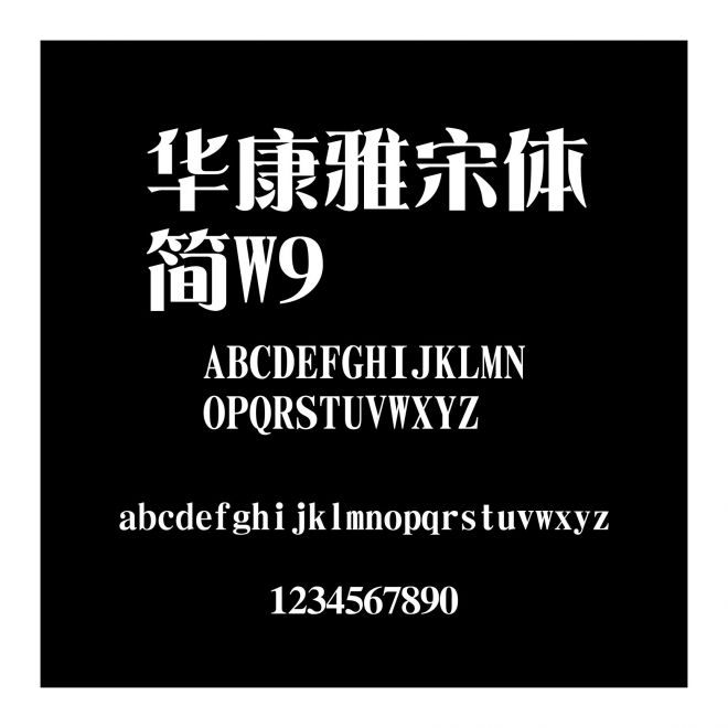 華康雅宋體簡W9