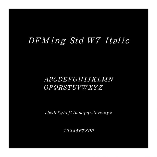 DFMing Std W7 Italic