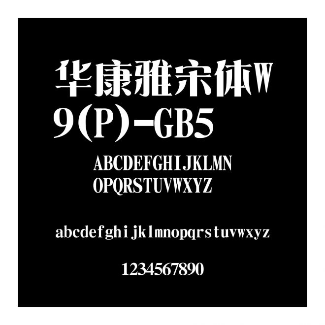 華康雅宋體W9(P)-GB5