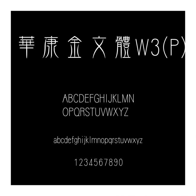 華康金文體W3(P)