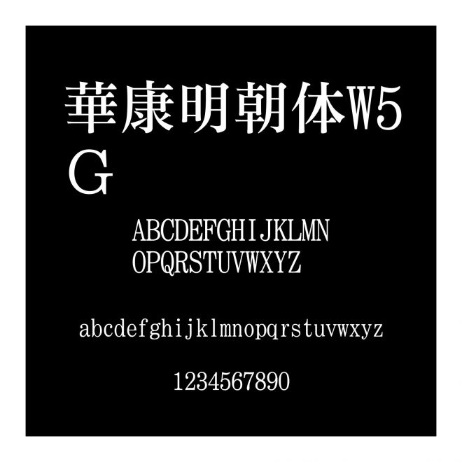 華康明朝體W5Ｇ