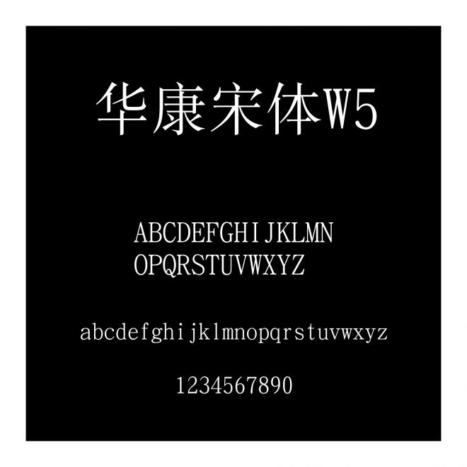 華康宋體W5
