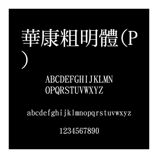 華康粗明體(P) 