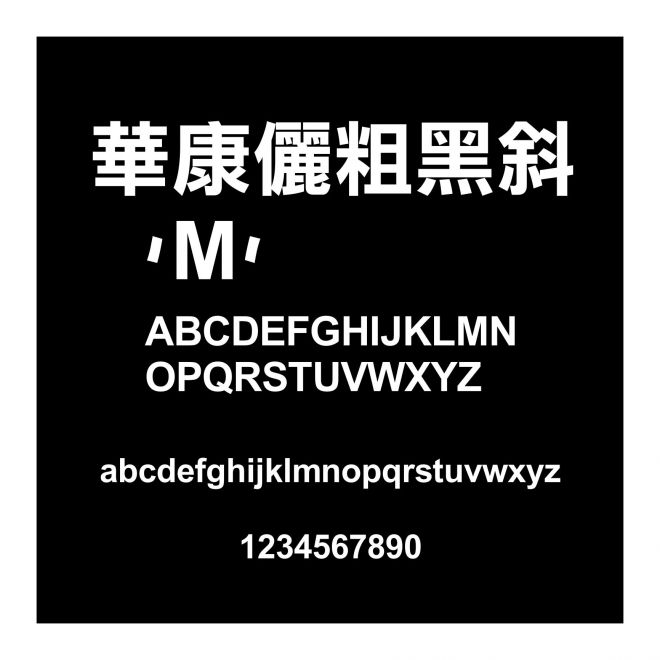 華康儷粗黑斜(M)