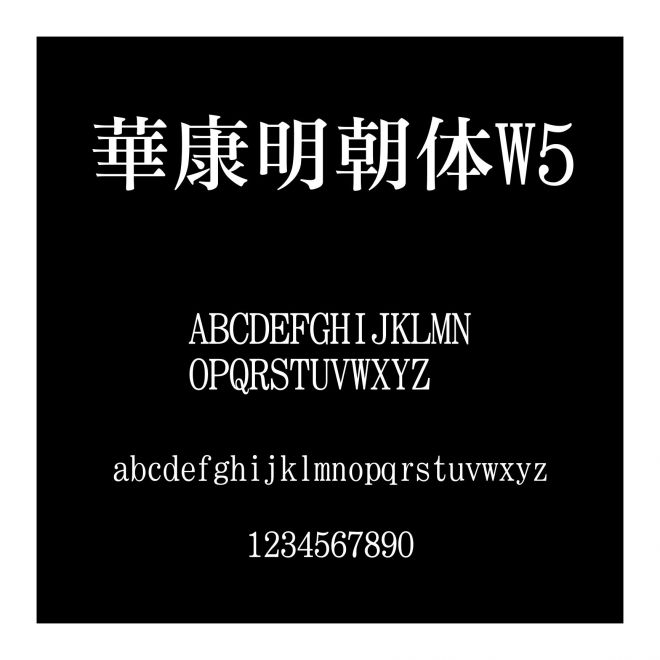 華康明朝體W5