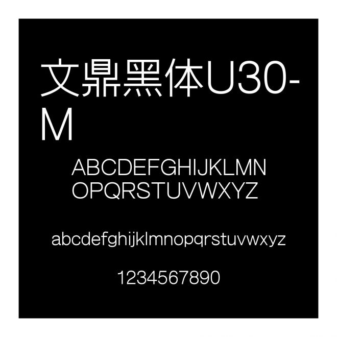文鼎黑體U30-M