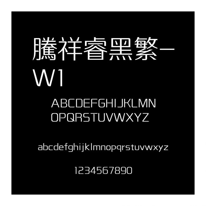 騰祥睿黑繁-W1